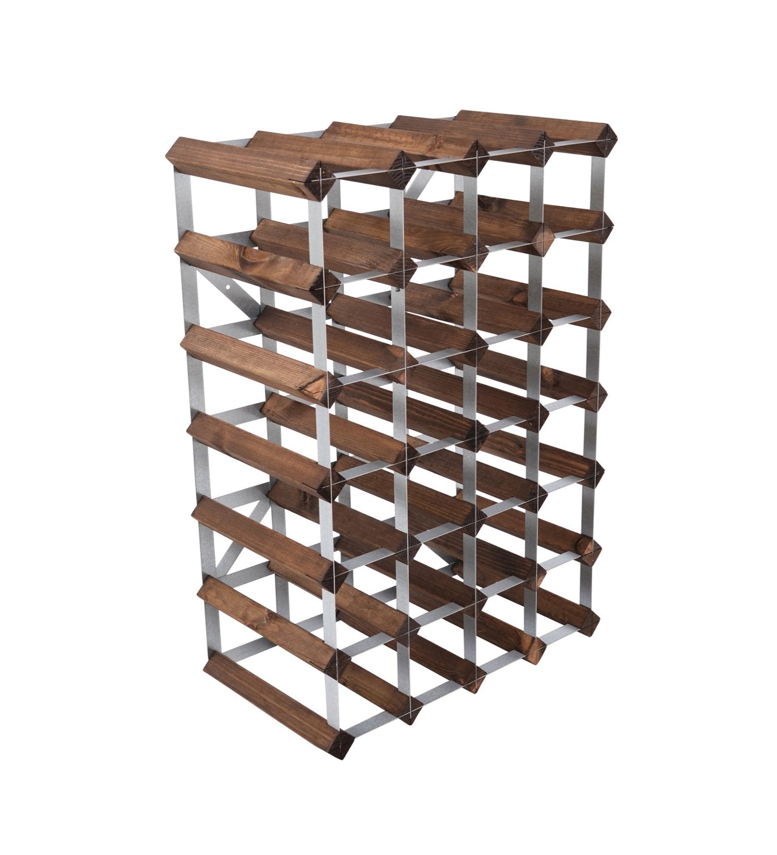 Vinreol, 30 flasker - mørk eg